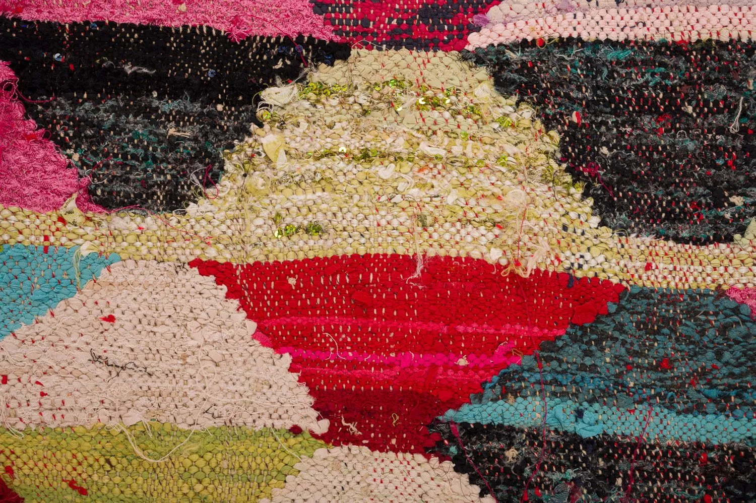 Moroccan Berber rug Boucherouite 155 x 290 cm