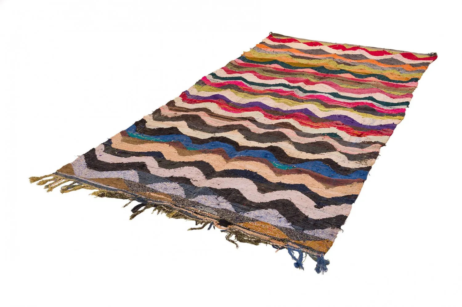 Moroccan Berber rug Boucherouite 140 x 295 cm