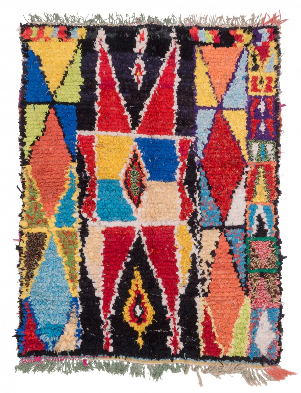 Moroccan Berber rug Boucherouite 170 x 130 cm