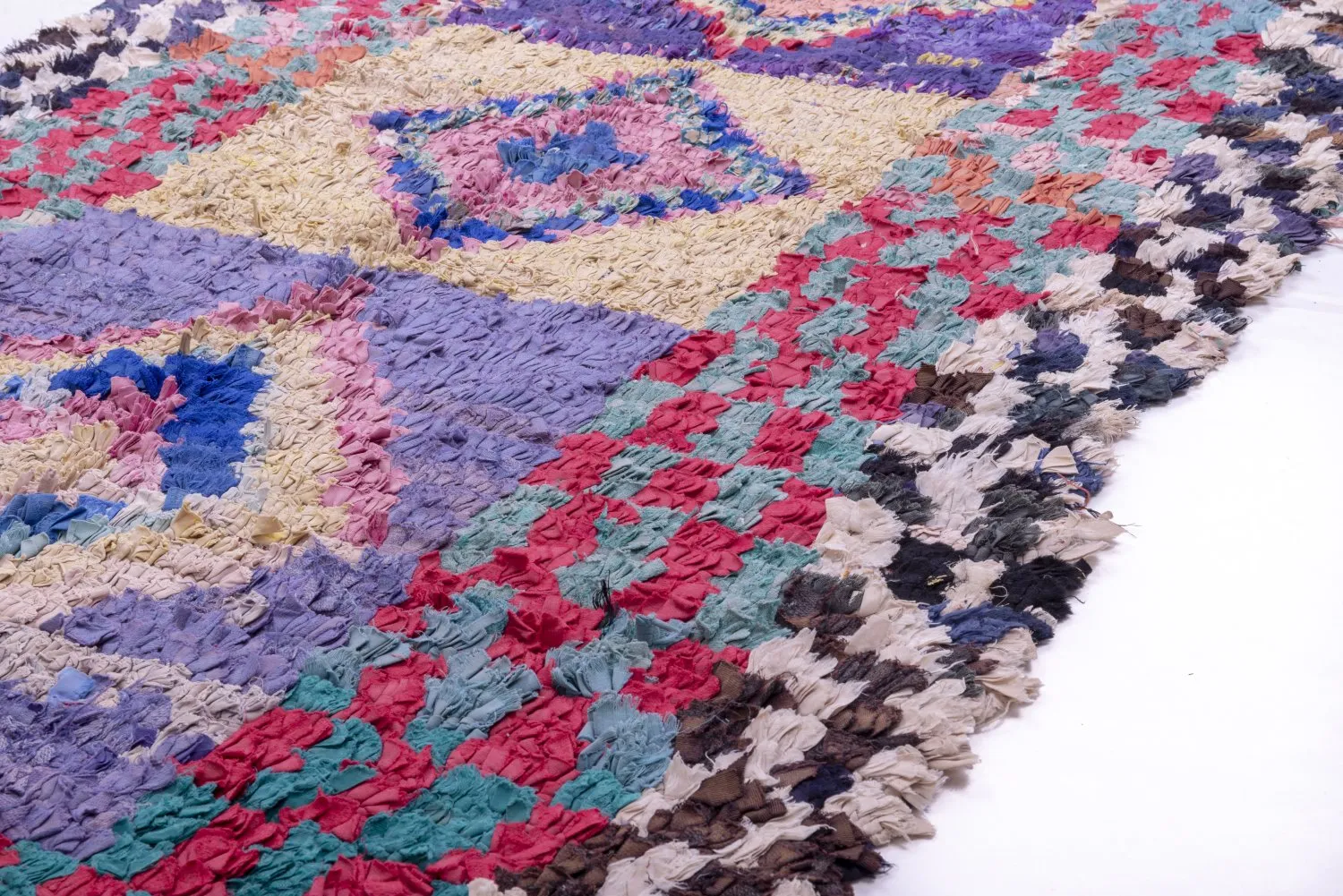 Moroccan Berber rug Boucherouite 225 x 125 cm