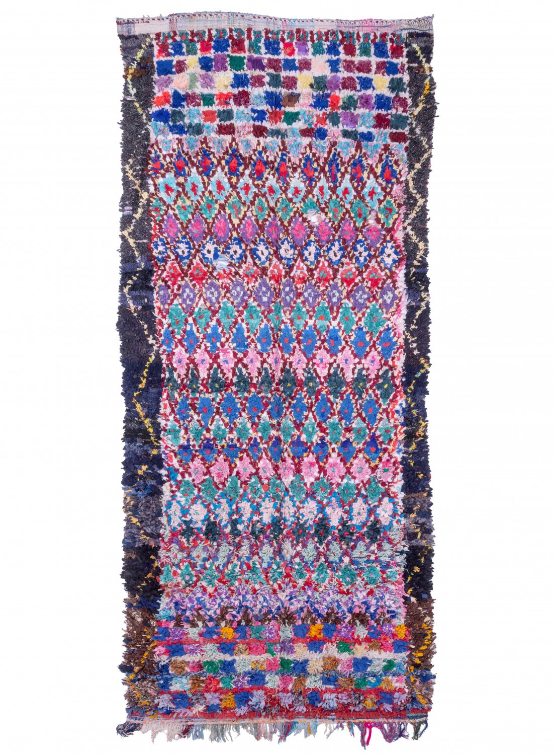 Moroccan Berber rug Boucherouite 350 x 150 cm