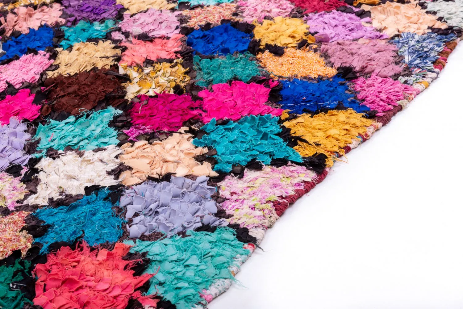 Moroccan Berber rug Boucherouite 255 x 135 cm