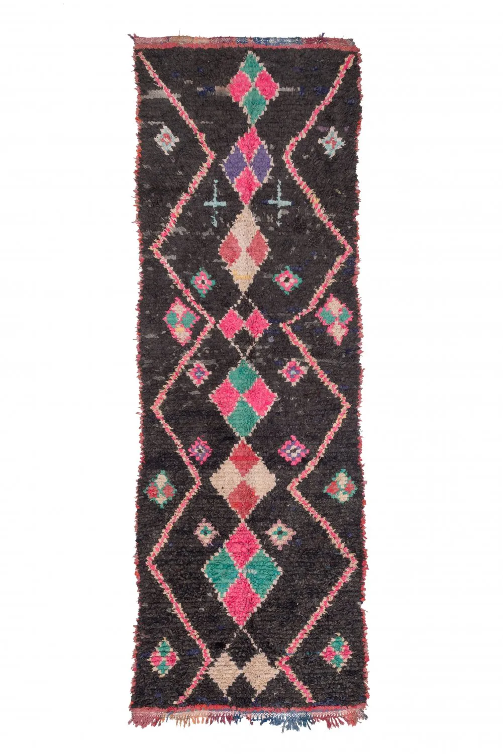 Moroccan Berber rug Boucherouite 405 x 130 cm