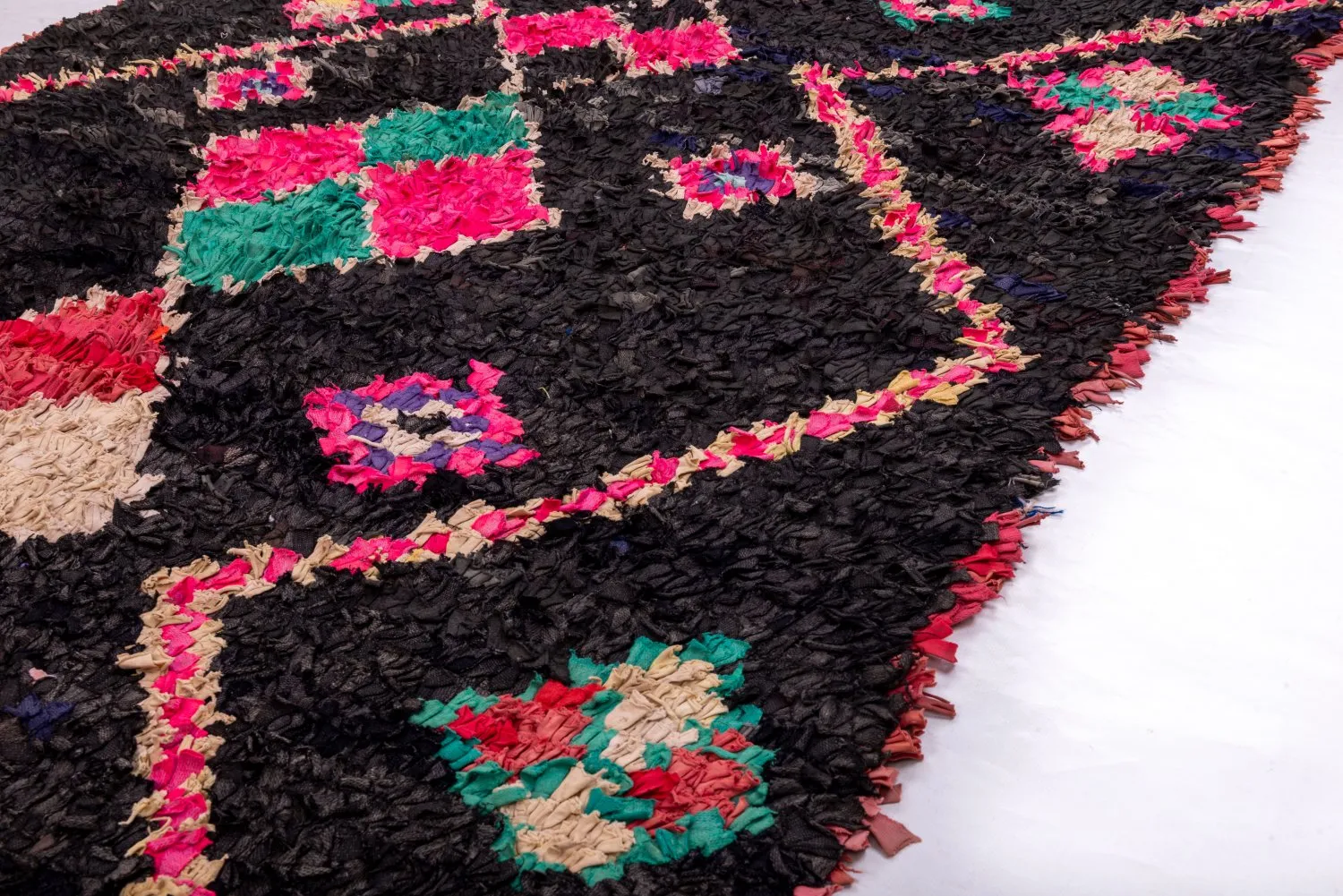 Moroccan Berber rug Boucherouite 405 x 130 cm