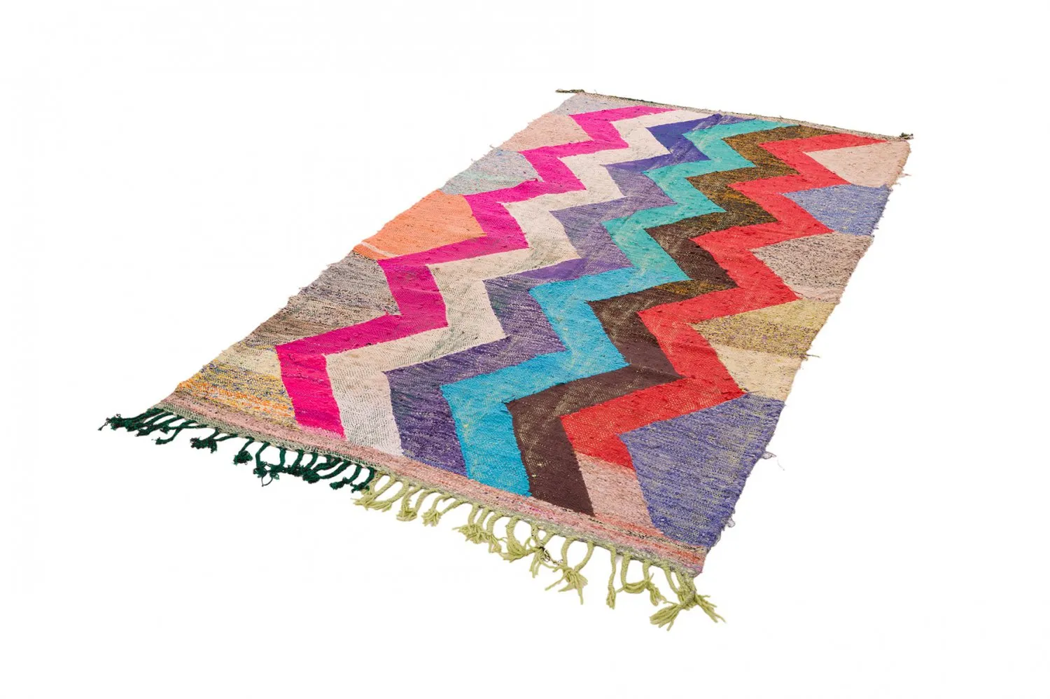 Moroccan Berber rug Boucherouite 135 x 265 cm