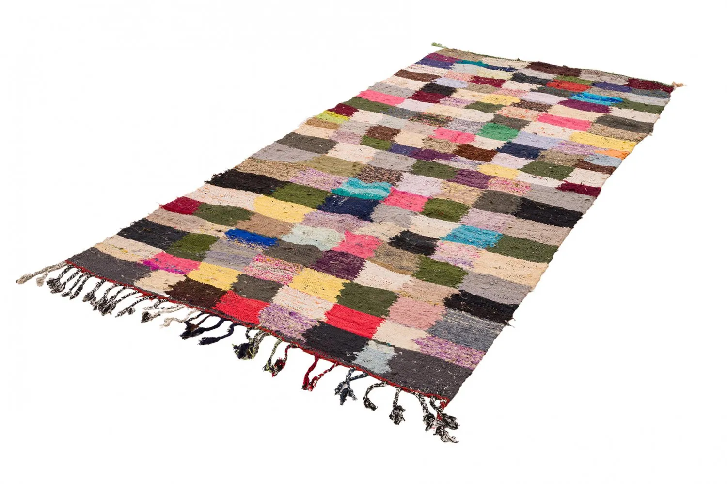 Moroccan Berber rug Boucherouite 135 x 275 cm