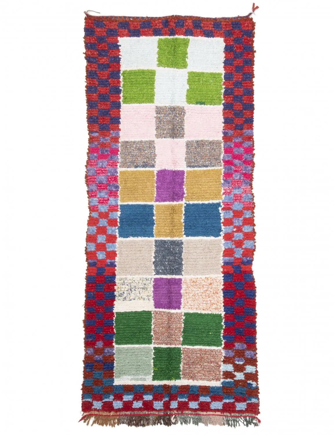 Moroccan Berber rug Boucherouite 280 x 115 cm