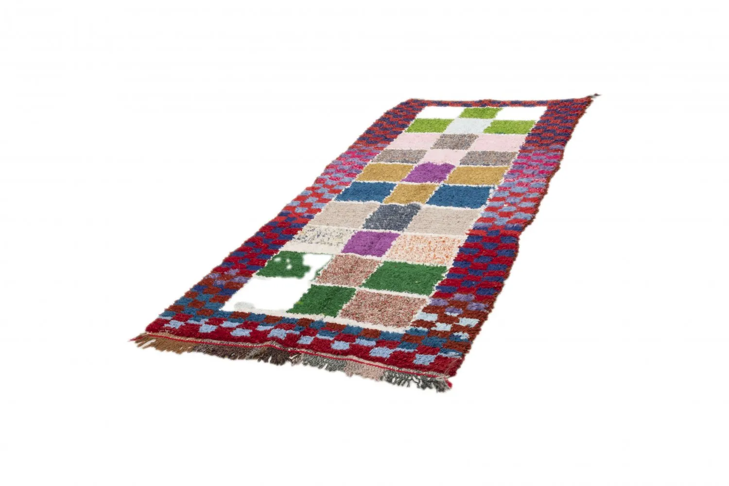 Moroccan Berber rug Boucherouite 280 x 115 cm