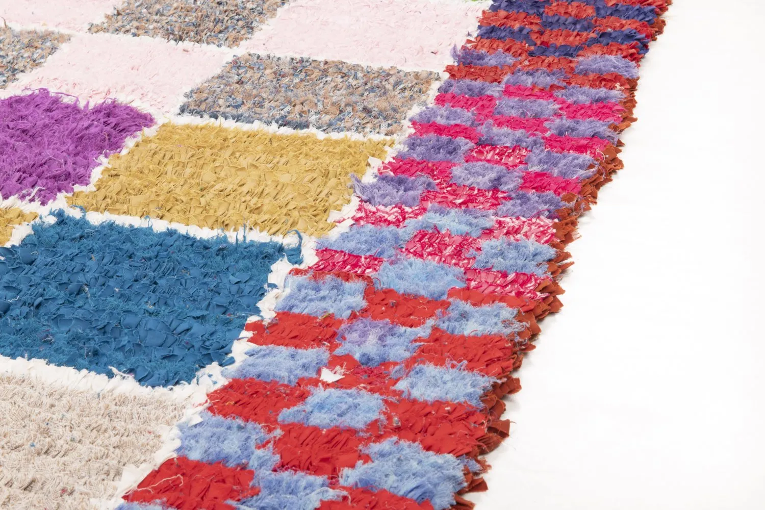 Moroccan Berber rug Boucherouite 280 x 115 cm