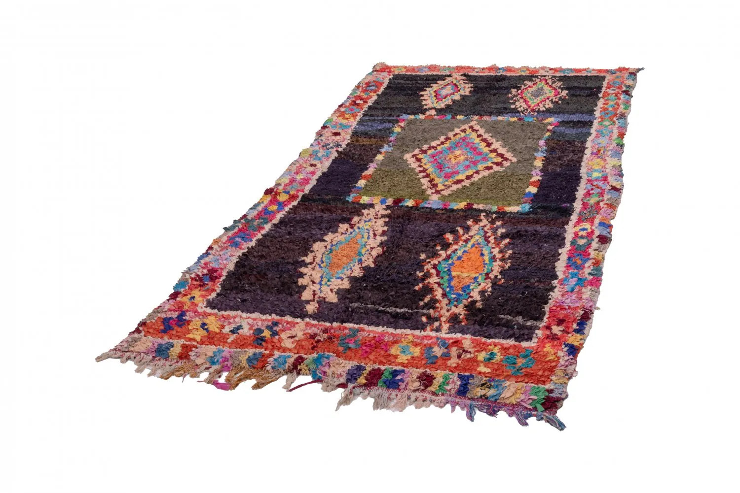 Moroccan Berber rug Boucherouite 280 x 130 cm