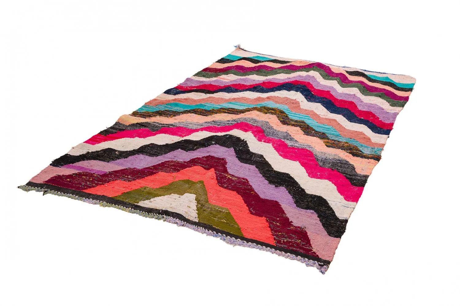 Moroccan Berber rug Boucherouite 145 x 235 cm