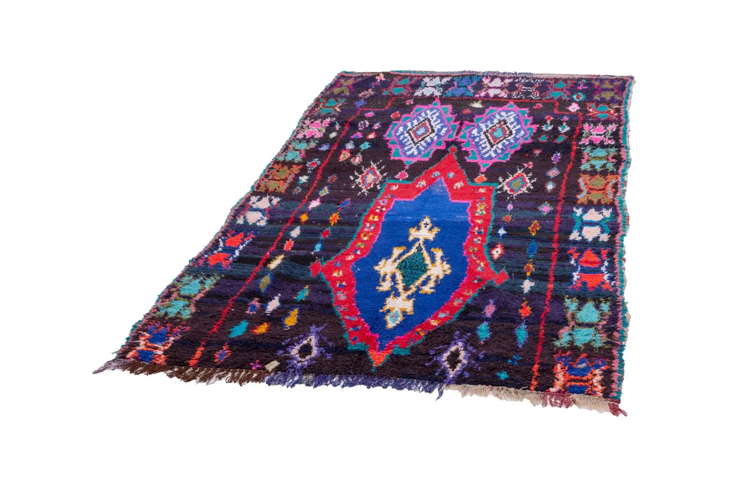 Moroccan Berber rug Boucherouite 220 x 130 cm