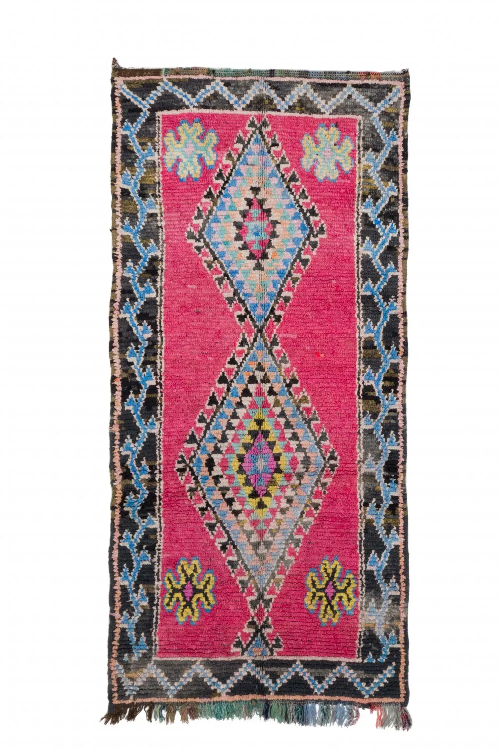 Moroccan Berber rug Boucherouite 275 x 130 cm