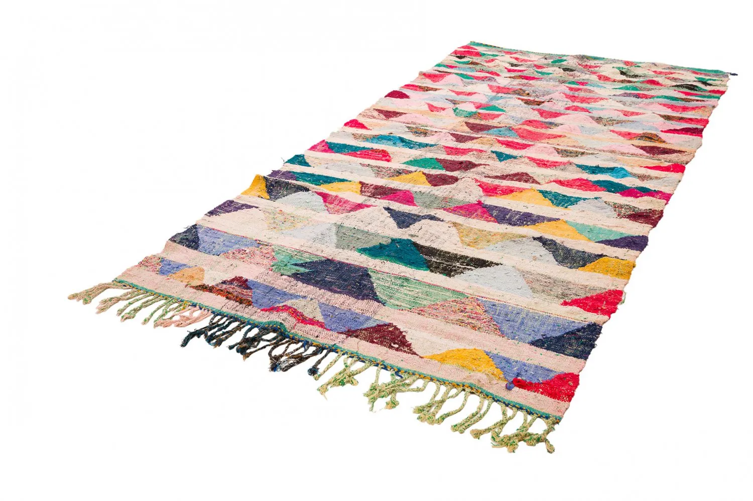 Moroccan Berber rug Boucherouite 145 x 330 cm
