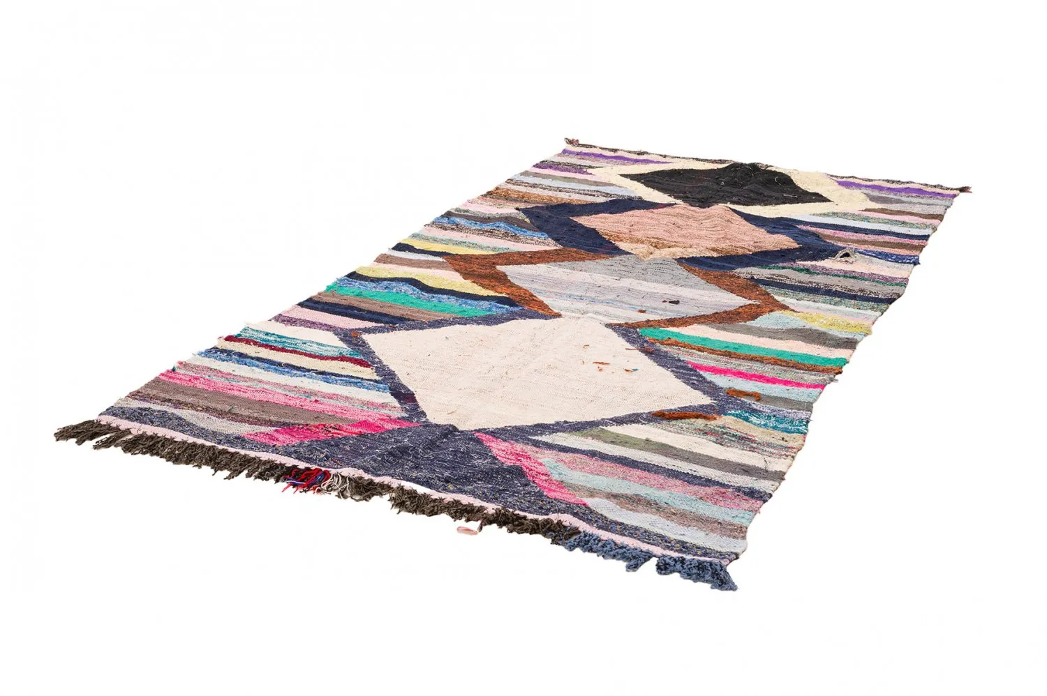 Moroccan Berber rug Boucherouite 130 x 250 cm