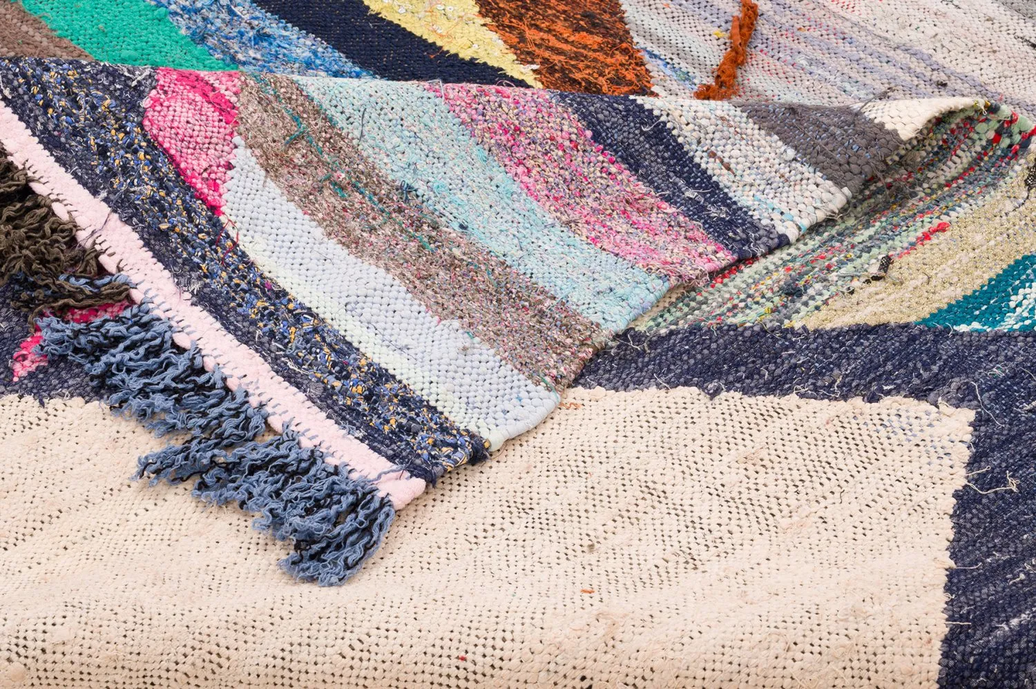 Moroccan Berber rug Boucherouite 130 x 250 cm