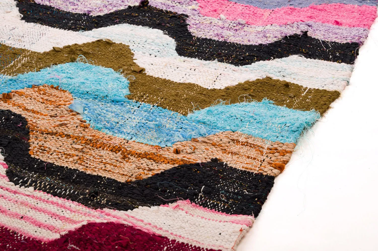 Moroccan Berber rug Boucherouite 140 x 265 cm