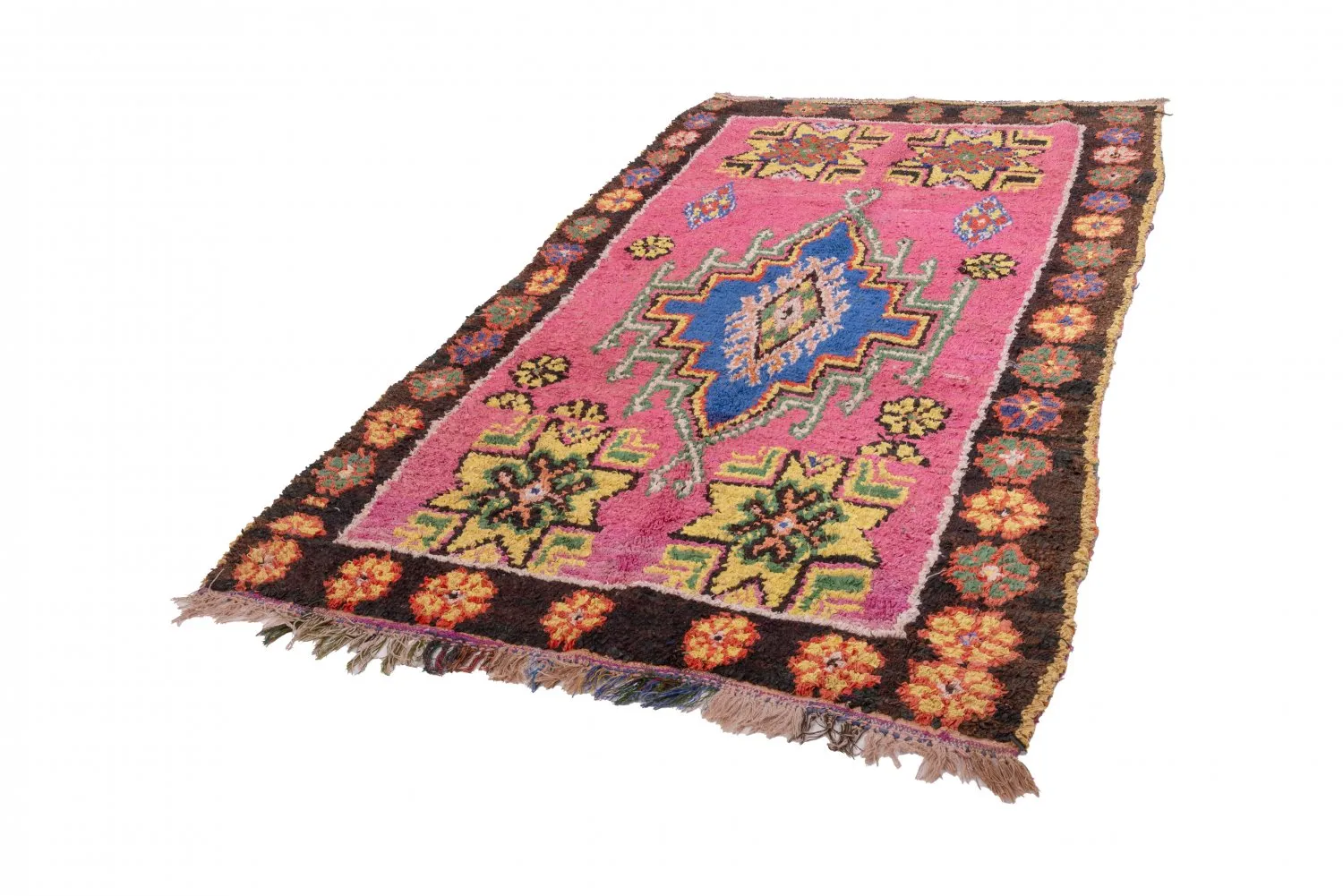 Moroccan Berber rug Boucherouite 270 x 140 cm