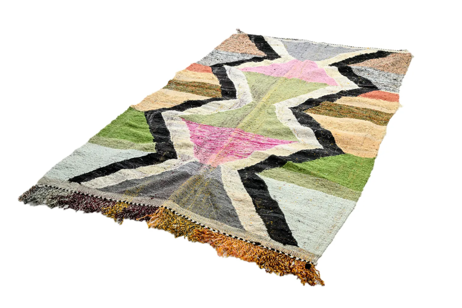 Moroccan Berber rug Boucherouite 145 x 255 cm