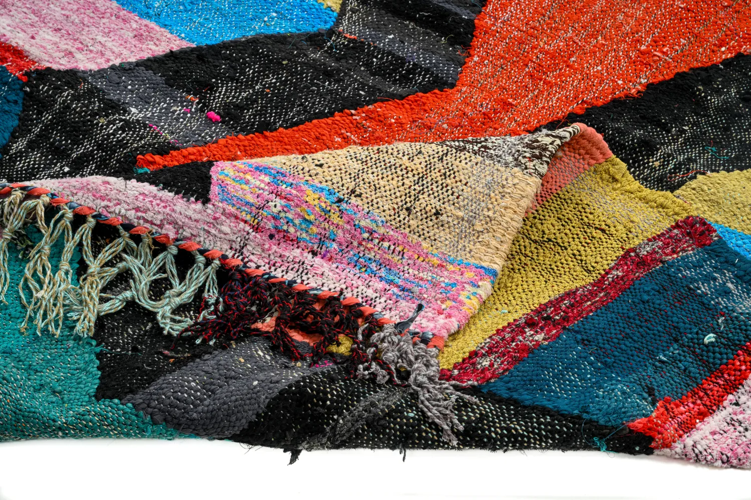 Moroccan Berber rug Boucherouite 135 x 230 cm