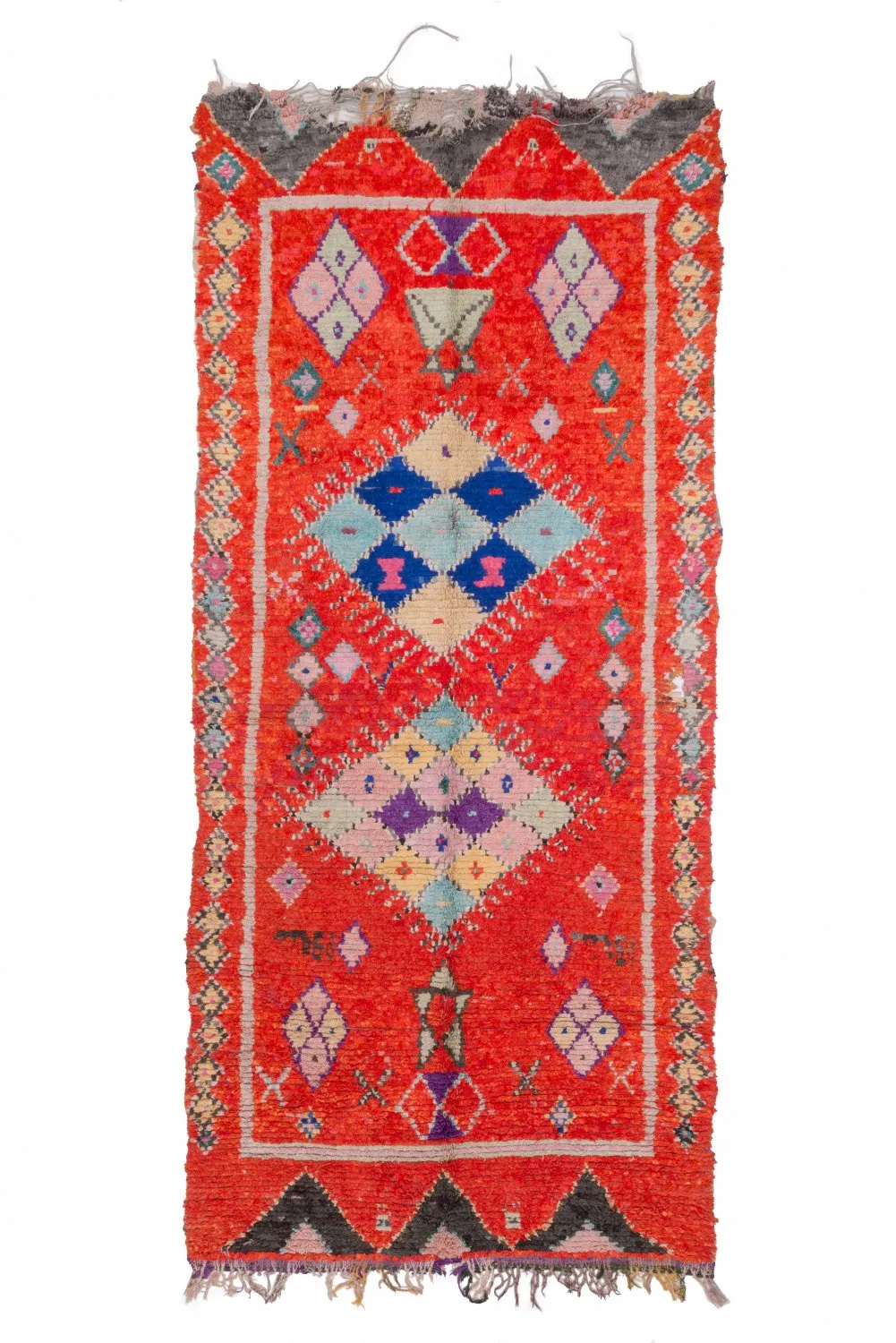 Moroccan Berber rug Boucherouite 340 x 155 cm