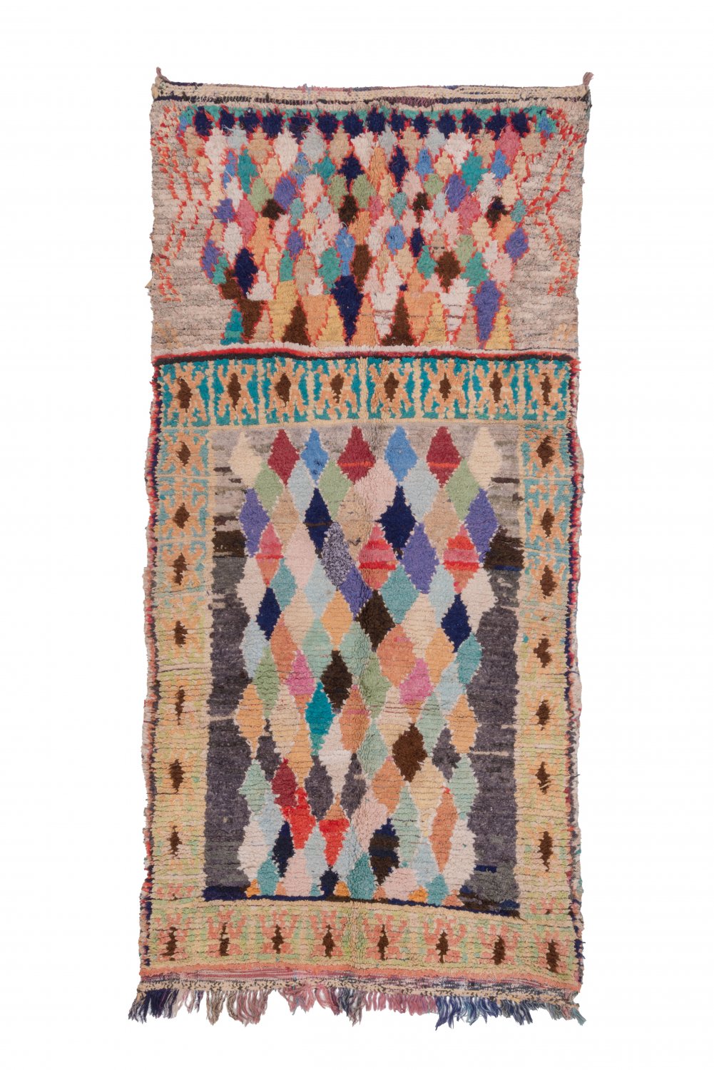 Moroccan Berber rug Boucherouite 255 x 115 cm