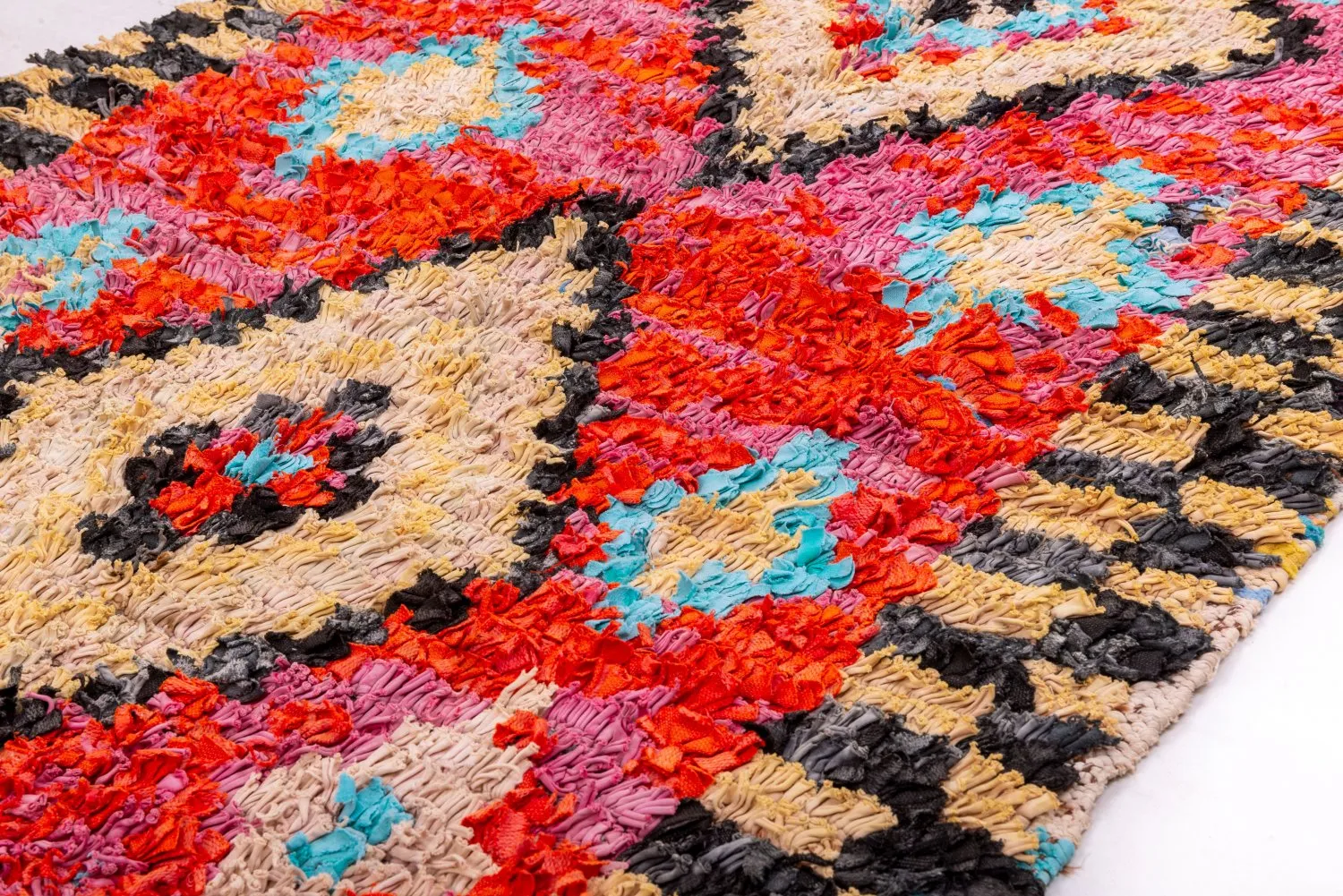 Moroccan Berber rug Boucherouite 235 x 105 cm