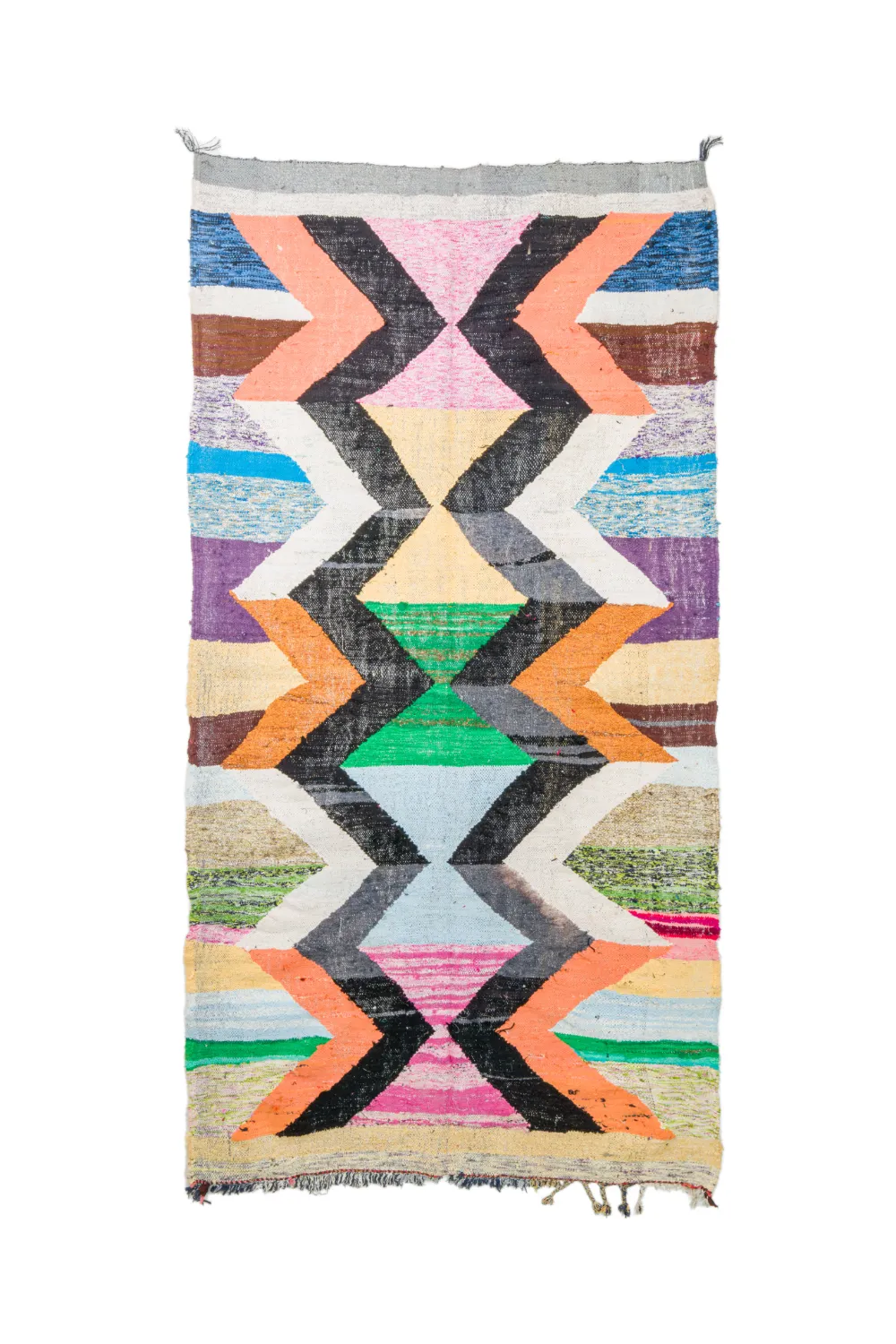 Moroccan Berber rug Boucherouite 155 x 295 cm