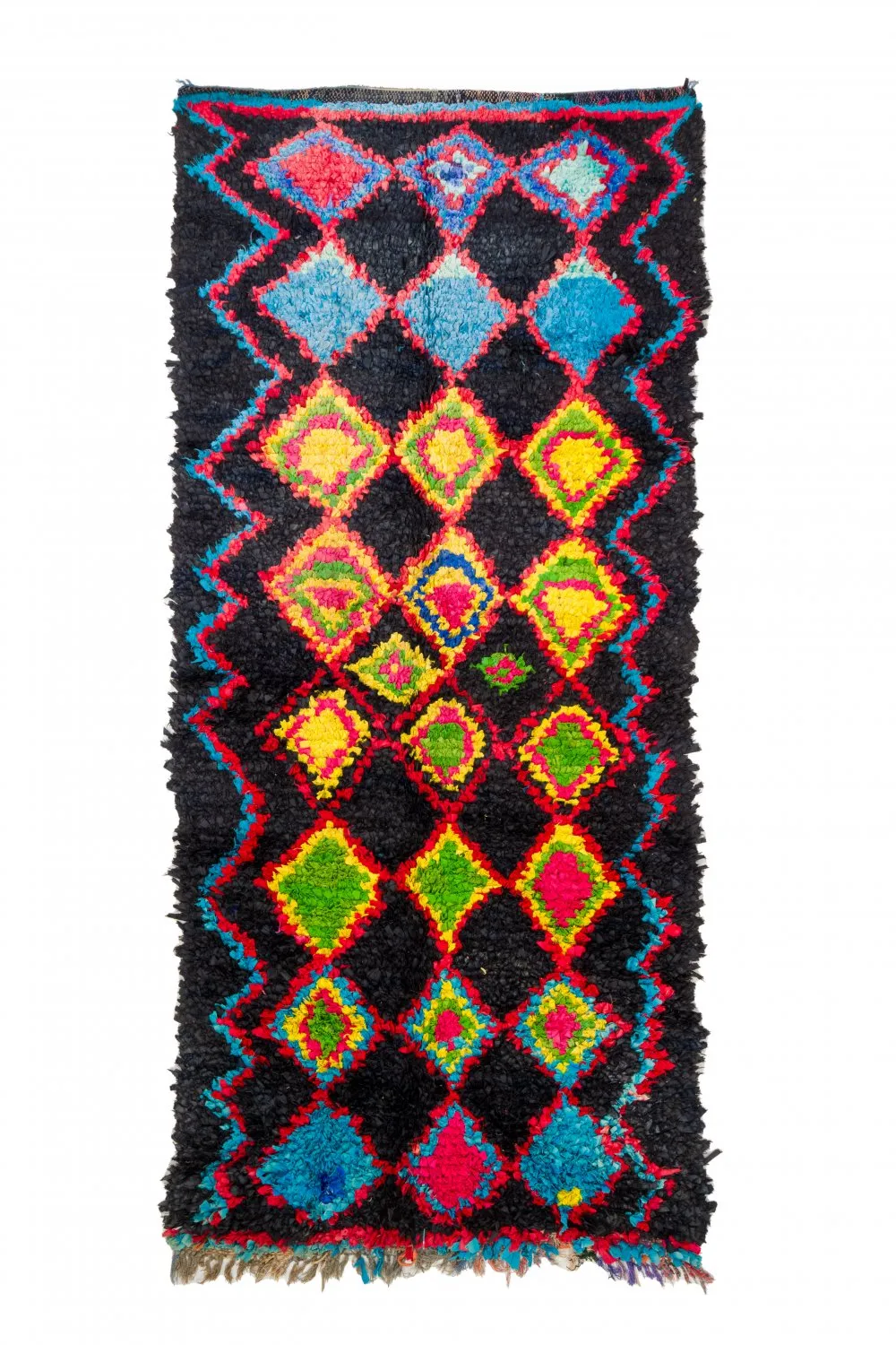 Moroccan Berber rug Boucherouite 120 x 285 cm