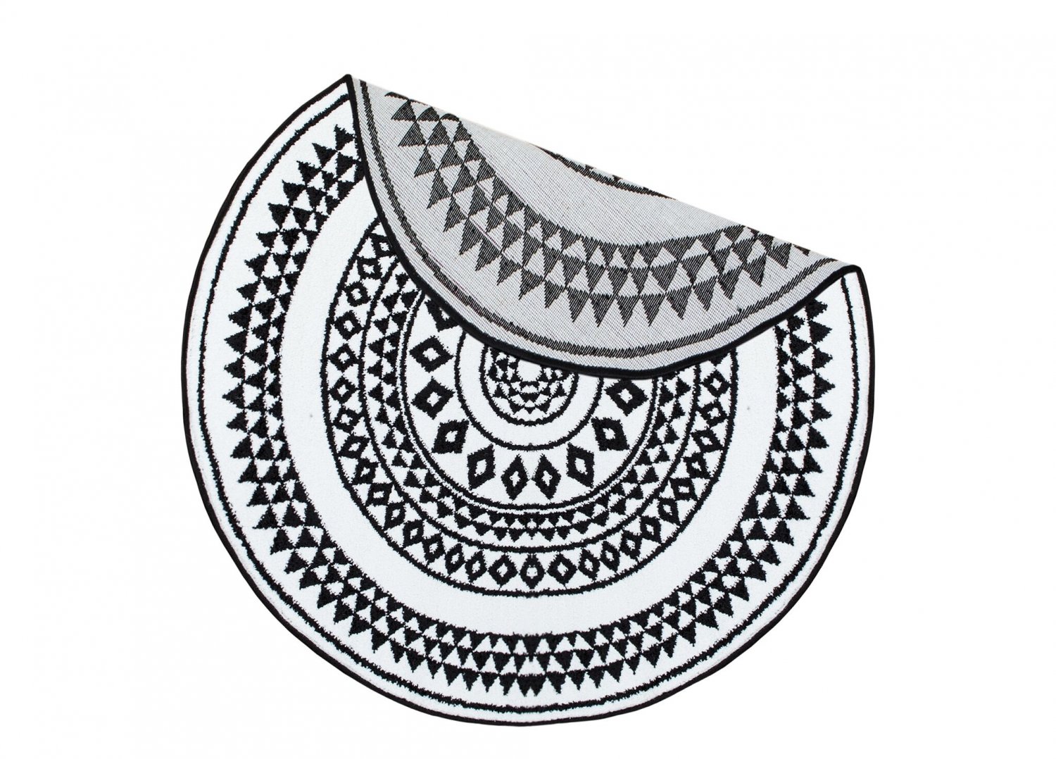 Round rugs Aztek (black/white) Round rugs