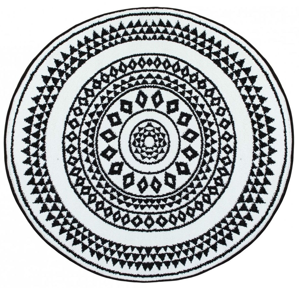 Round rugs Aztek (black/white) Round rugs