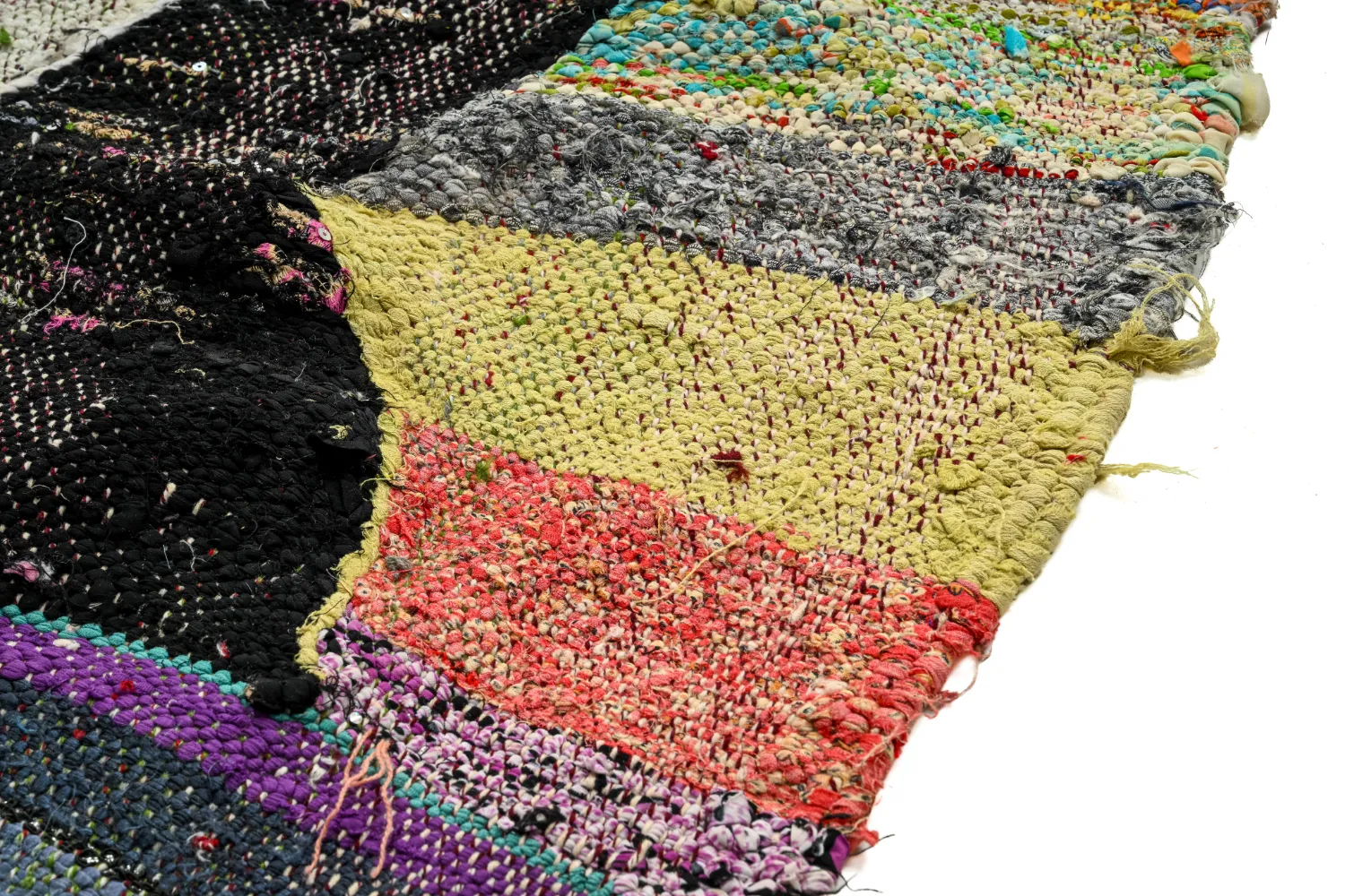 Moroccan Berber rug Boucherouite 130 x 245 cm