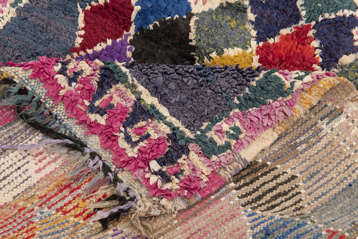 Moroccan Berber rug Boucherouite 245 x 110 cm
