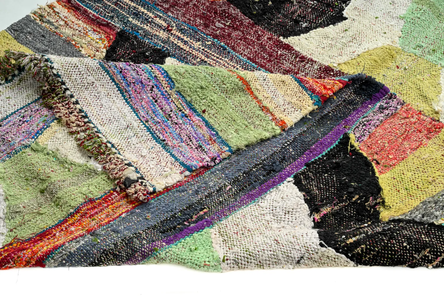 Moroccan Berber rug Boucherouite 130 x 245 cm