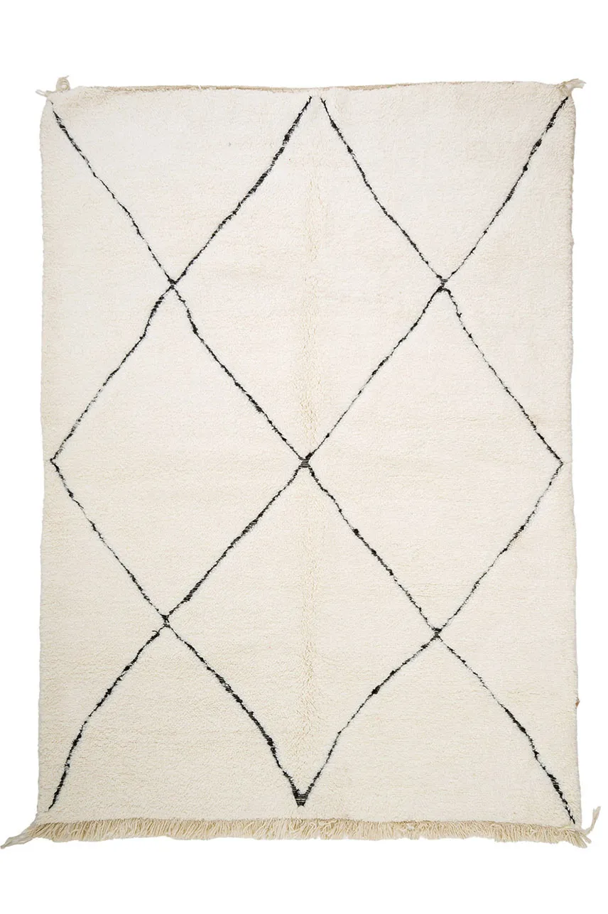 Kilim Moroccan Berber rug Beni Ourain 205 x 290 cm