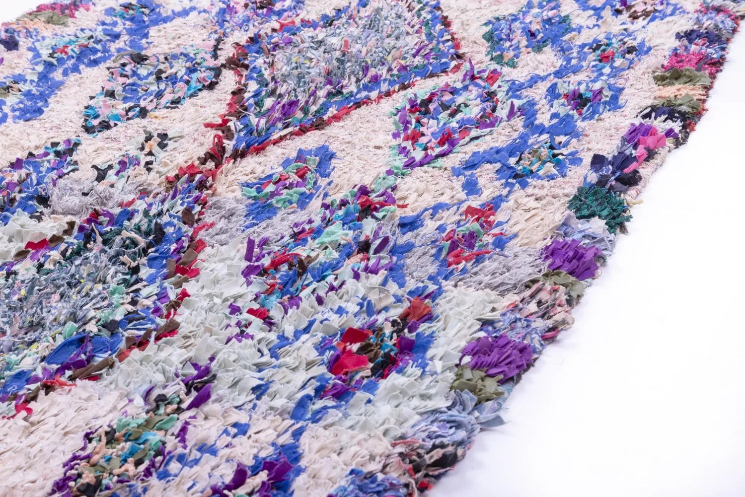 Moroccan Berber rug Boucherouite 250 x 90 cm