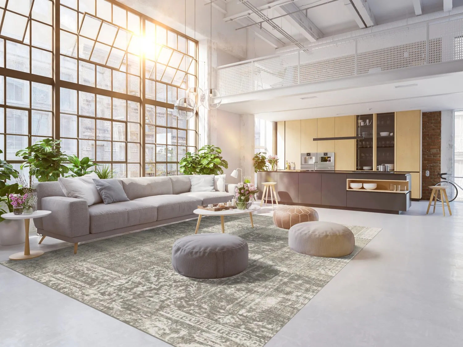 Wilton rug - Villani (grey/sand)
