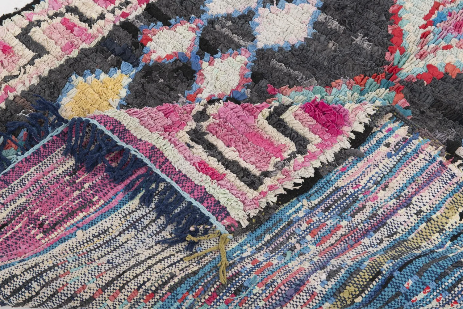 Moroccan Berber rug Boucherouite 310 x 130 cm