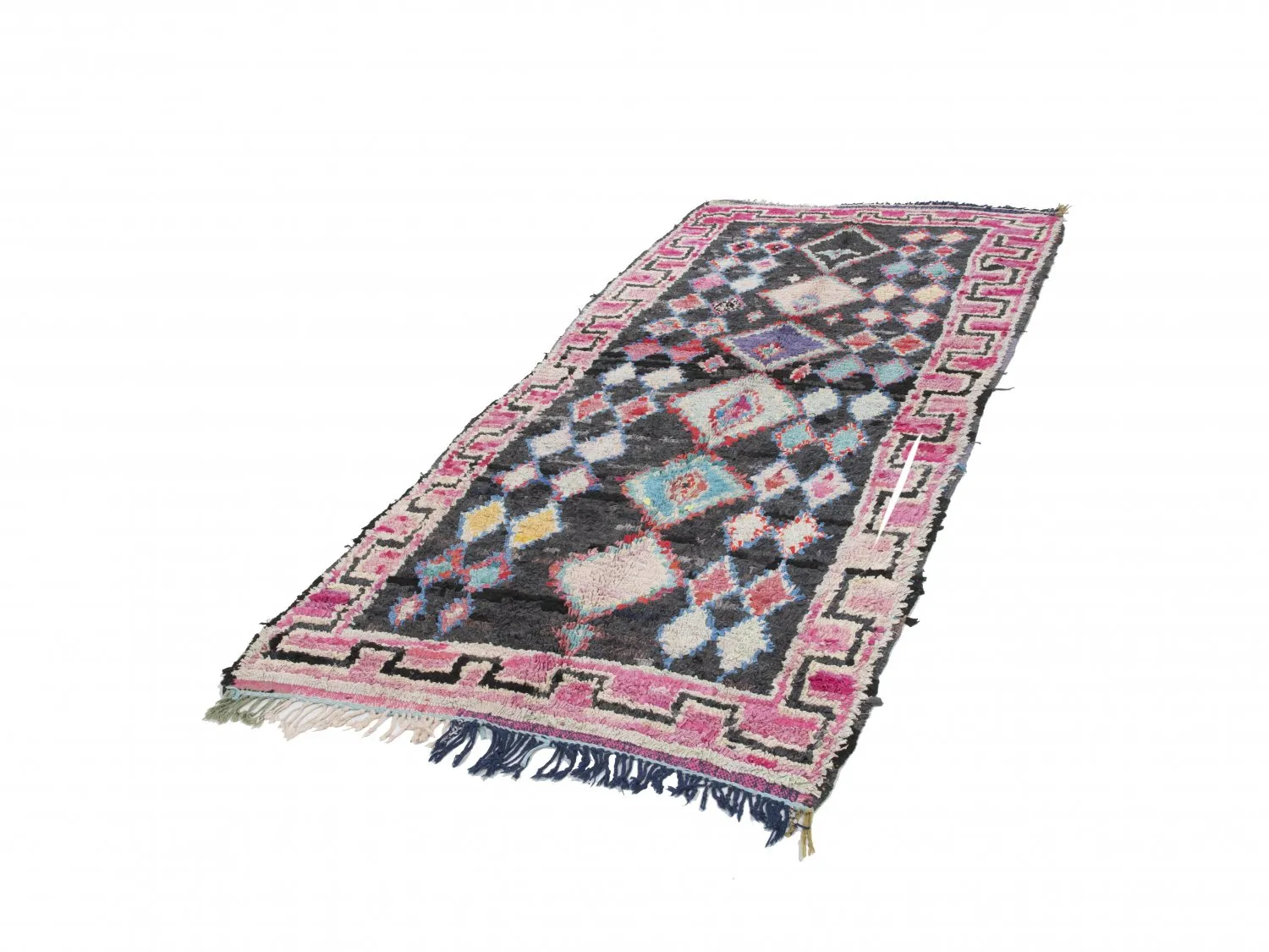 Moroccan Berber rug Boucherouite 310 x 130 cm