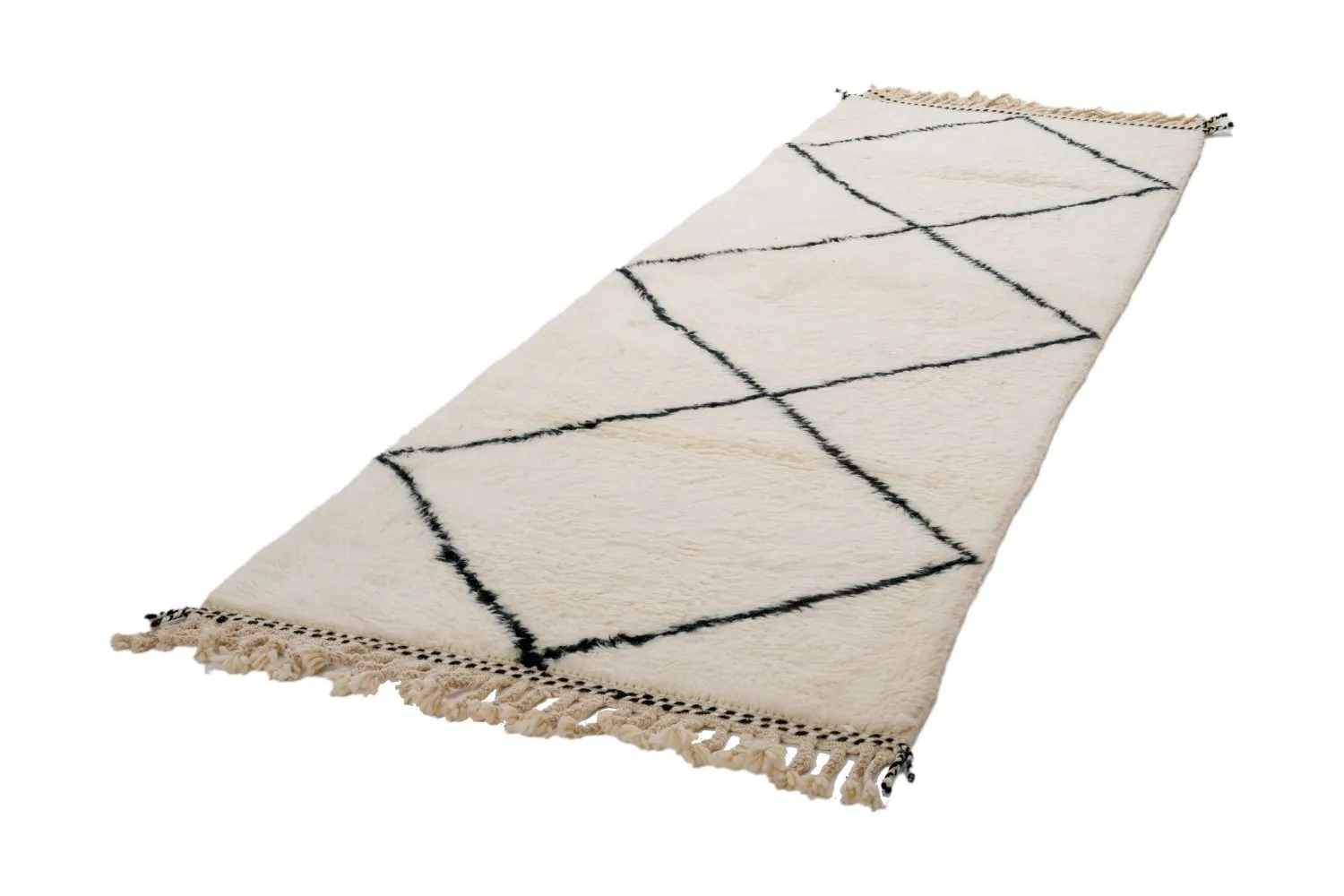 Kilim Moroccan Berber rug Beni Ourain 285 x 95 cm