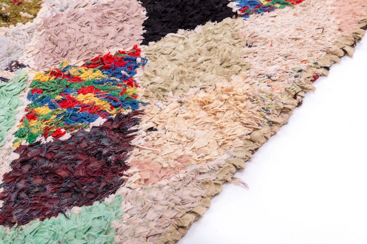 Moroccan Berber rug Boucherouite 240 x 115 cm