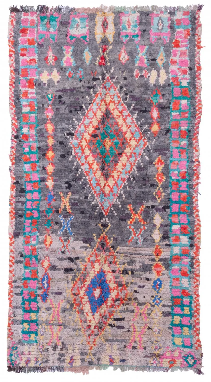Moroccan Berber rug Boucherouite 230 x 125 cm