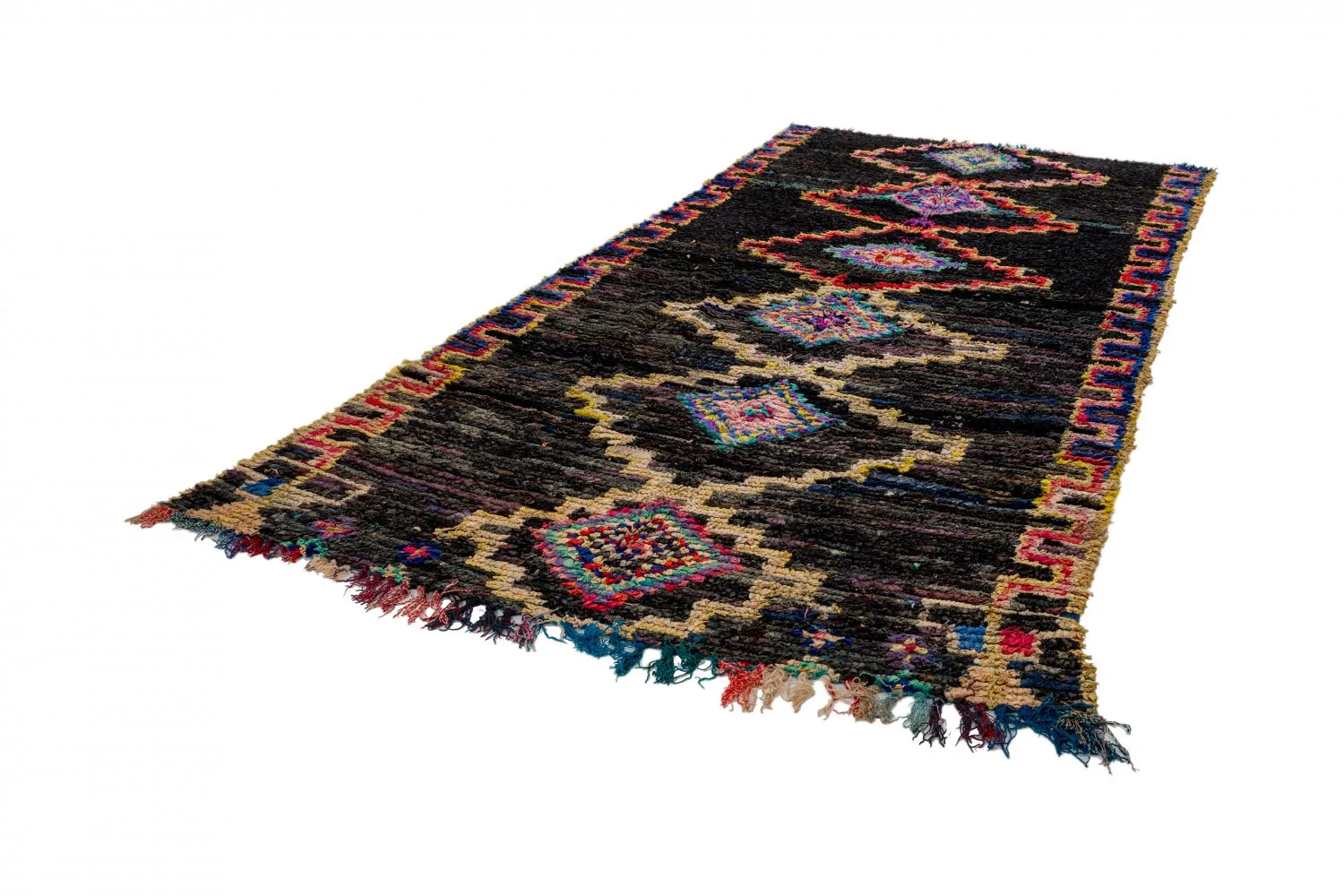 Moroccan Berber rug Boucherouite 275 x 145 cm