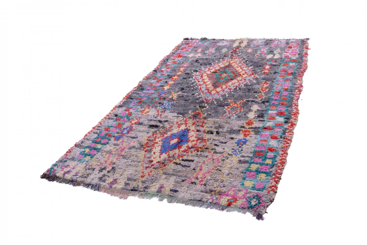 Moroccan Berber rug Boucherouite 230 x 125 cm