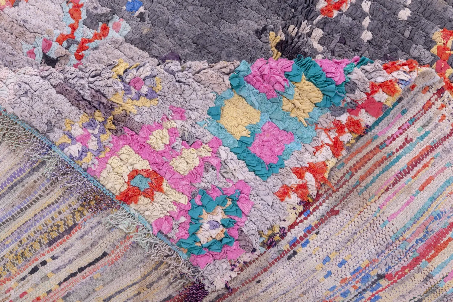 Moroccan Berber rug Boucherouite 230 x 125 cm