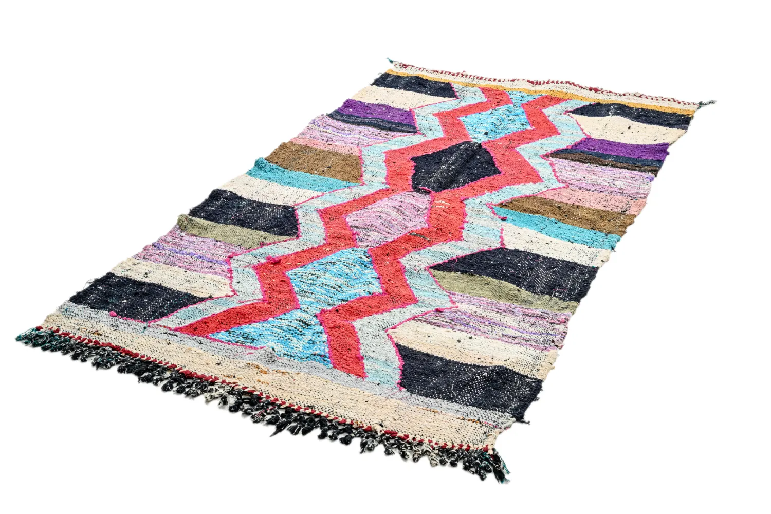 Moroccan Berber rug Boucherouite 115 x 220 cm