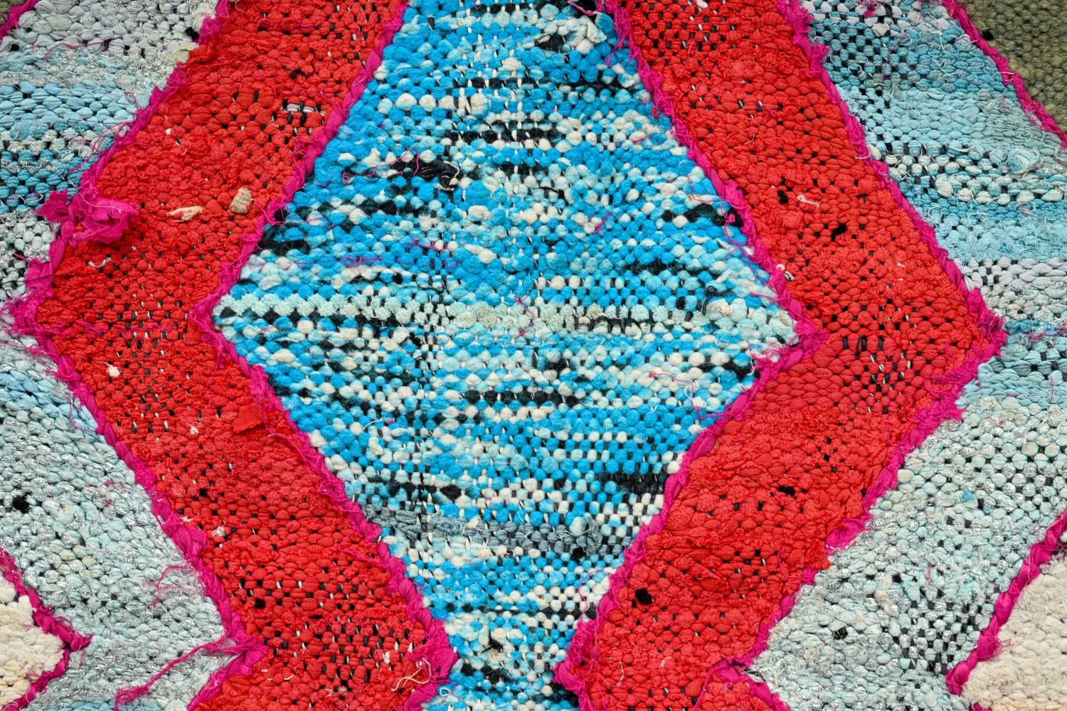 Moroccan Berber rug Boucherouite 115 x 220 cm