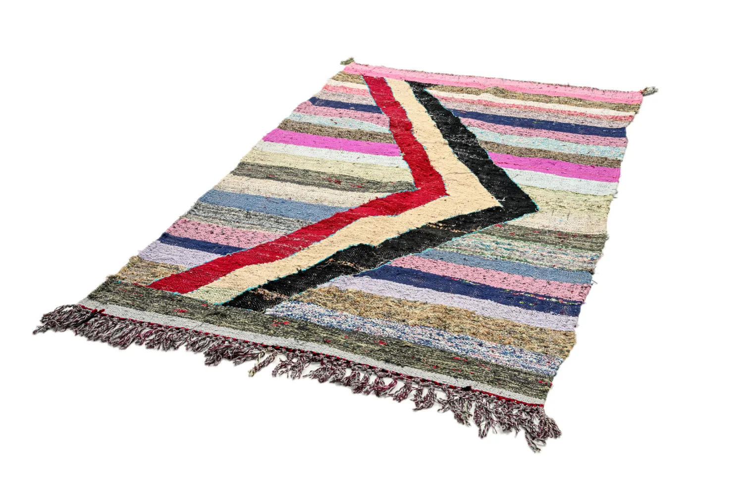 Moroccan Berber rug Boucherouite 130 x 225 cm