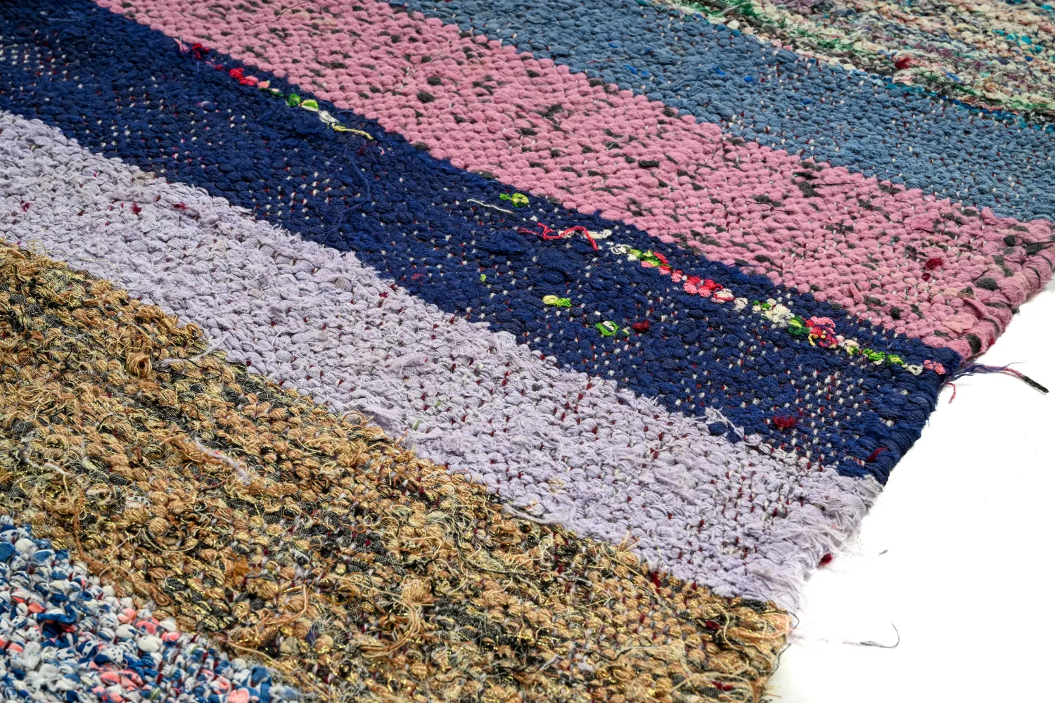 Moroccan Berber rug Boucherouite 130 x 225 cm