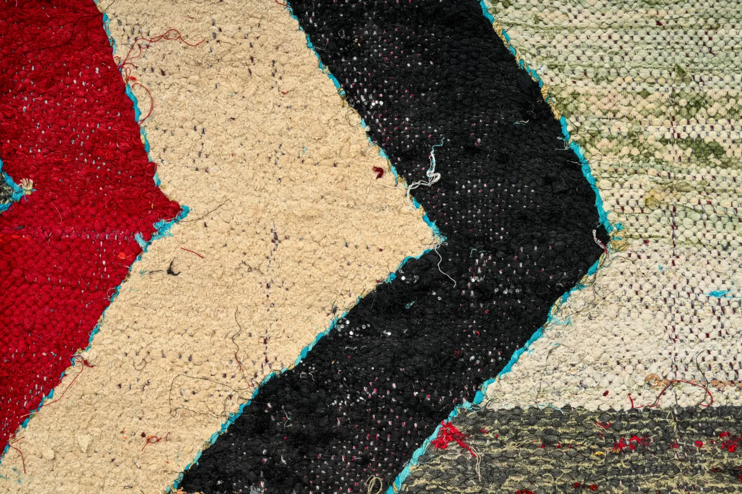 Moroccan Berber rug Boucherouite 130 x 225 cm